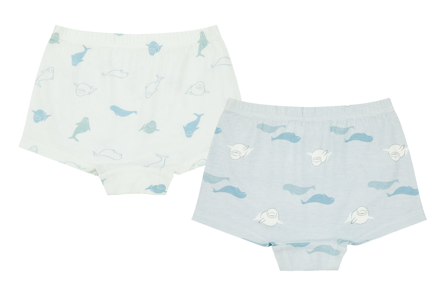 Load image into Gallery viewer, Girls Boy Short Underwear (Bamboo, 2 Pack) - Belugas
