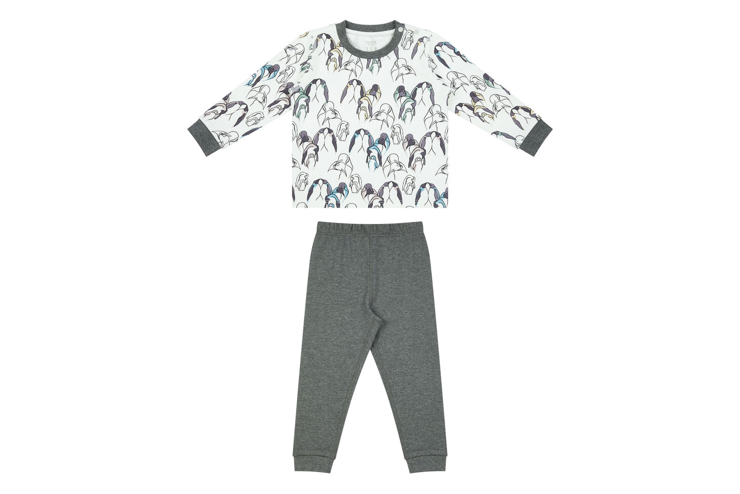 Two-Piece Long Sleeve PJ Set (Organic Cotton) - Penguin Love