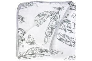 
            
                Load image into Gallery viewer, 4-Layer Nesting Toddler Blanket (Bamboo) - Feather White
            
        
