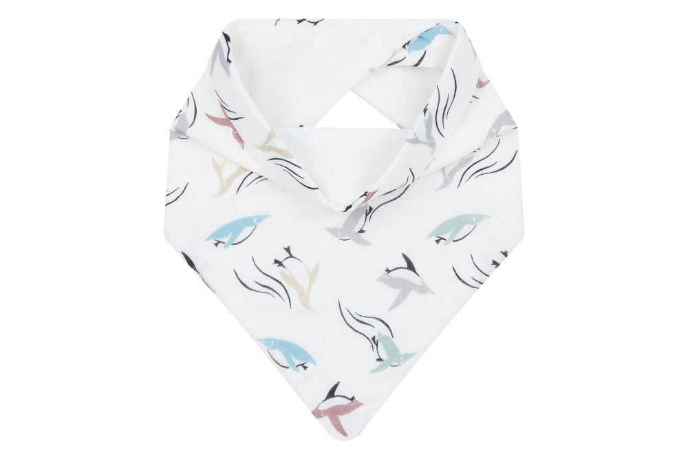 
            
                Load image into Gallery viewer, Bamboo Terry Back Baby Bandana Bib (2 Pack) - Penguins
            
        
