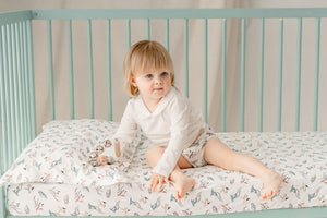 
            
                Load image into Gallery viewer, Organic Cotton Toddler Pillowcase (Small) - Rainbow Swim
            
        
