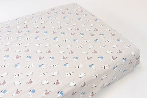 Fitted Cotton Twin Sheet - Winter Skate