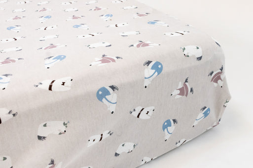 Fitted Cotton Twin Sheet - Winter Skate