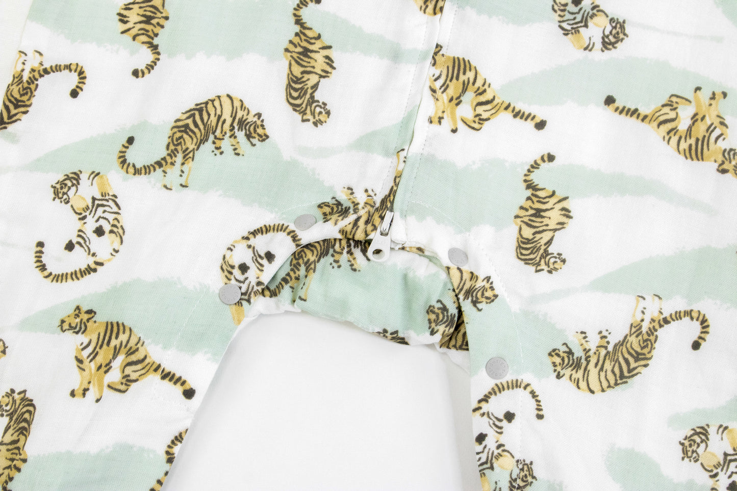 Load image into Gallery viewer, Bamboo Pima Long Sleeve Sleep Suit 0.6 TOG - Jungle Stripes - Nest Designs
