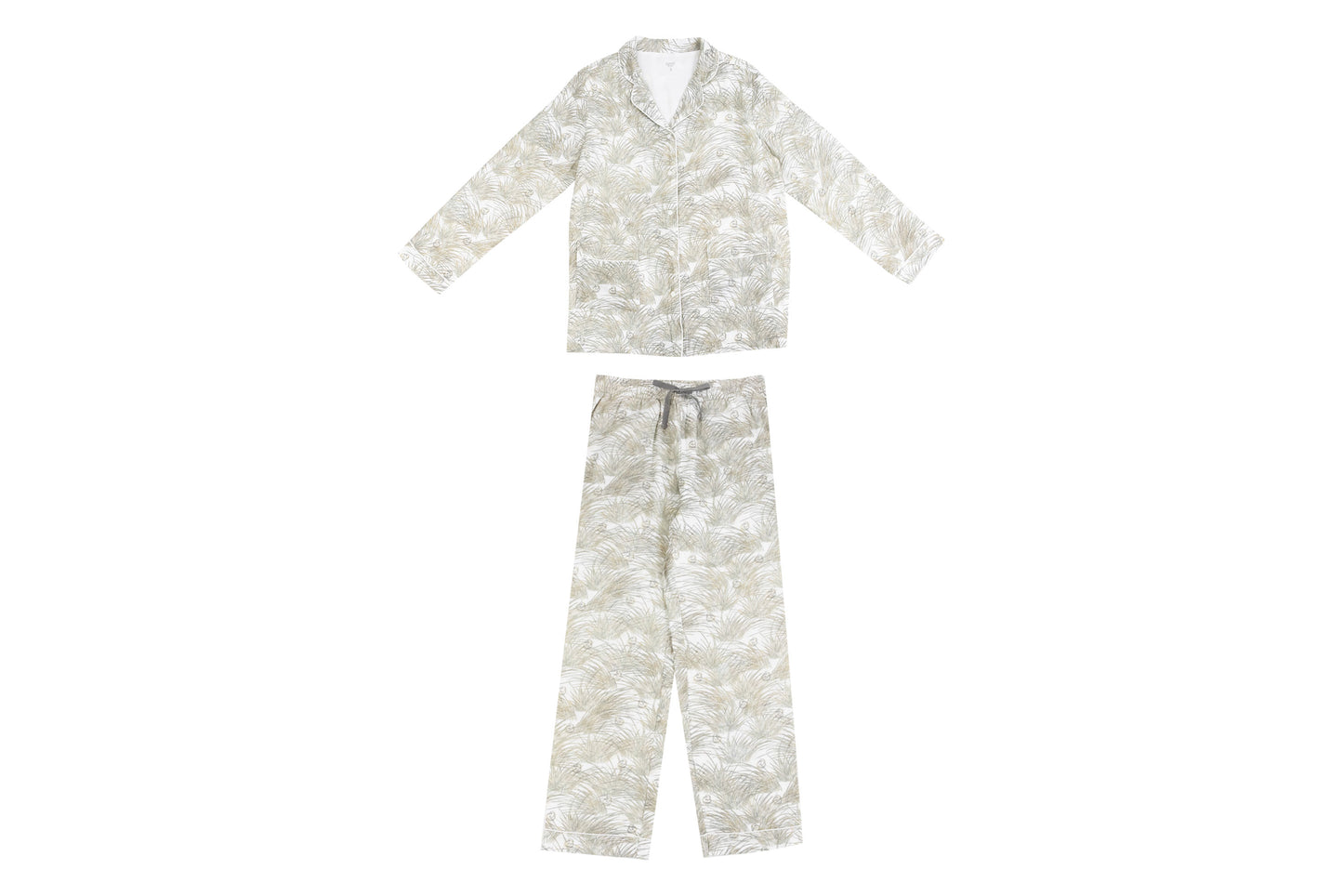 Load image into Gallery viewer, Women&amp;#39;s Bamboo Long Sleeve Button-up PJ Set - Seagulls &amp;amp; Seagrass - Nest Designs
