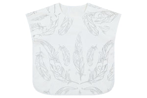 
            
                Load image into Gallery viewer, Recycled Poly Short Sleeve Bib Cover - Feather White - Nest Designs
            
        