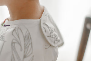 Recycled Poly Long Sleeve Bib Cover - Feather White