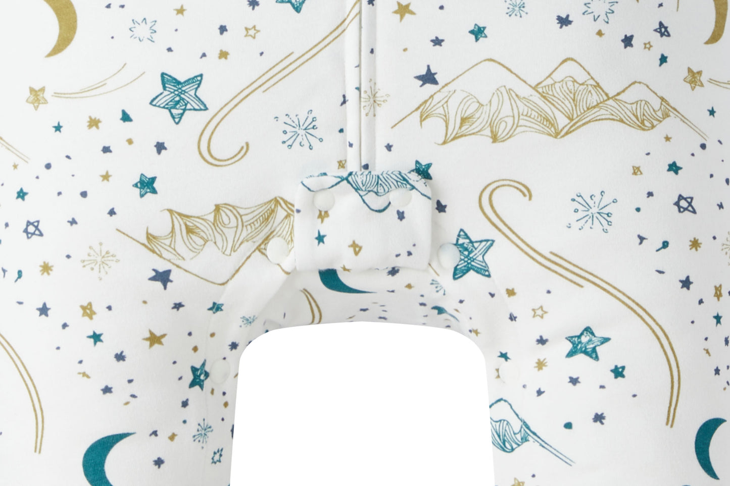 Load image into Gallery viewer, Long Sleeve Footed Sleep Bag 1.0 TOG (Organic Cotton) - Stars White
