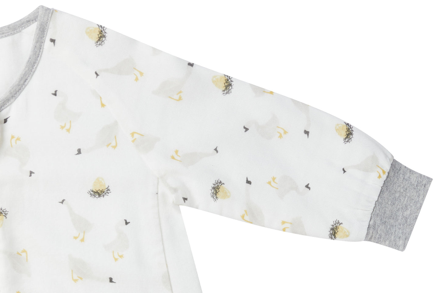 Load image into Gallery viewer, Long Sleeve Footed Sleep Bag 0.6 TOG (Bamboo Pima) - The Goose &amp;amp; The Golden Egg
