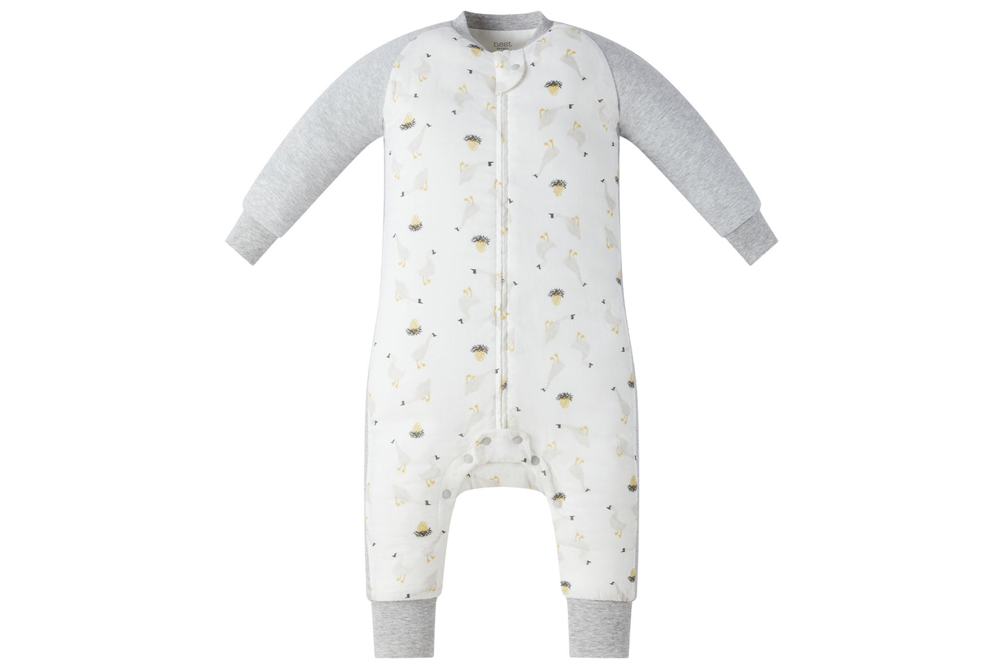 Long Sleeve Footed Sleep Bag 1.0 TOG (Bamboo) - The Goose & The Golden Egg