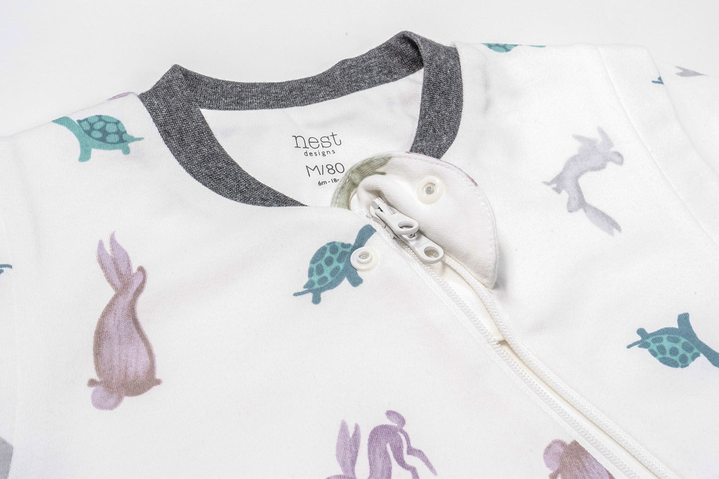 Long Sleeve Sleep Bag 1.0 TOG (Organic Cotton) - The Tortoise & The Hare