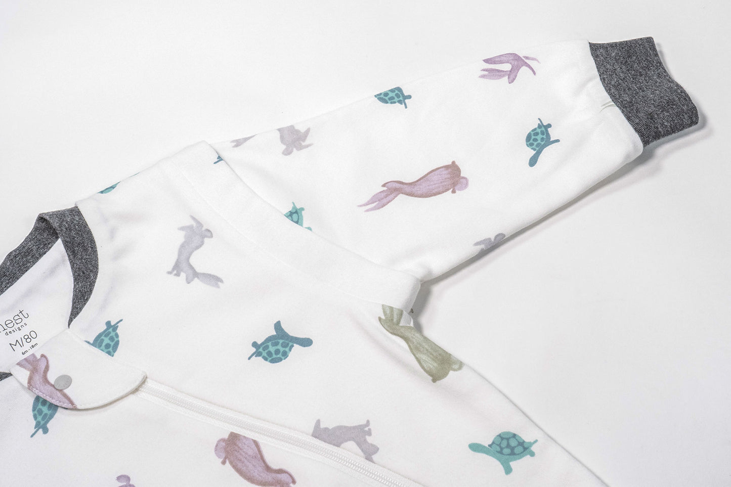 Long Sleeve Sleep Bag 1.0 TOG (Organic Cotton) - The Tortoise & The Hare