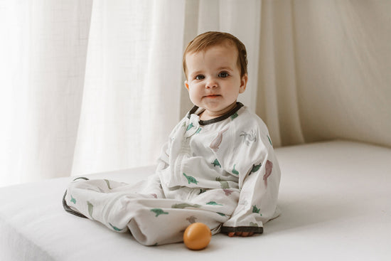 Load image into Gallery viewer, 3/4 Sleeve Sleep Bag 0.25 TOG (Bamboo) - The Tortoise &amp;amp; The Hare
