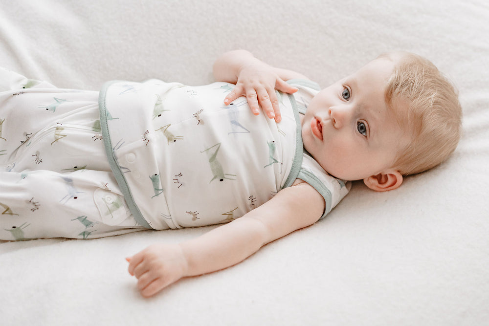 
            
                Load image into Gallery viewer, Bamboo Cotton Jersey Swaddle Sleep Bag 0.25 TOG - The Ant &amp;amp; The Grasshopper
            
        