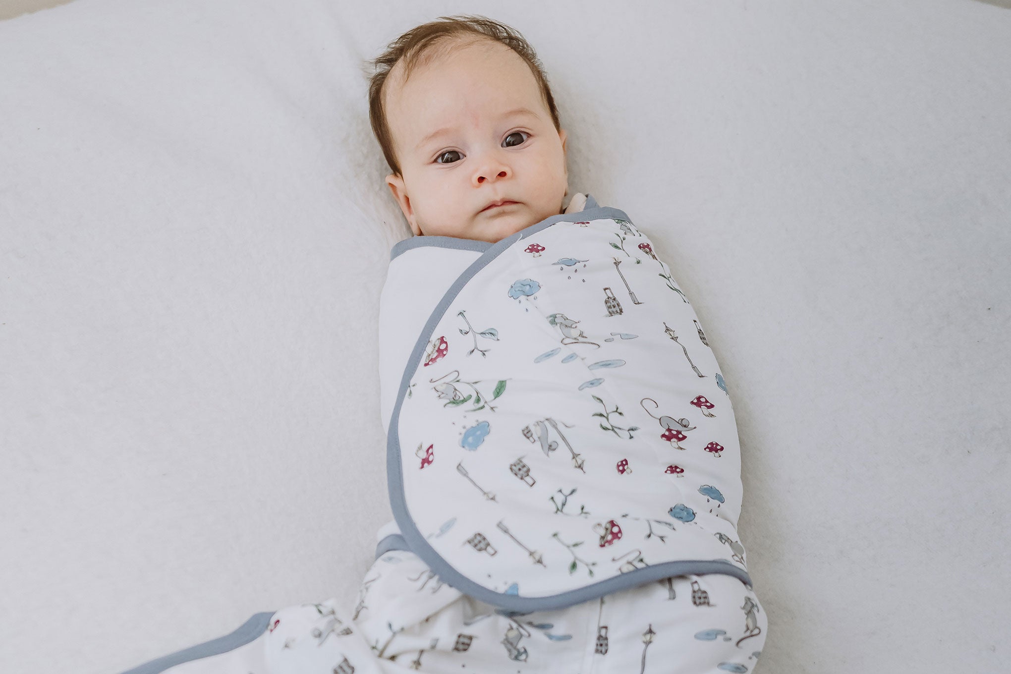 Bamboo Cotton Jersey Swaddle Sleep Bag 0.25 TOG - The Town Mouse & The Country Mouse
