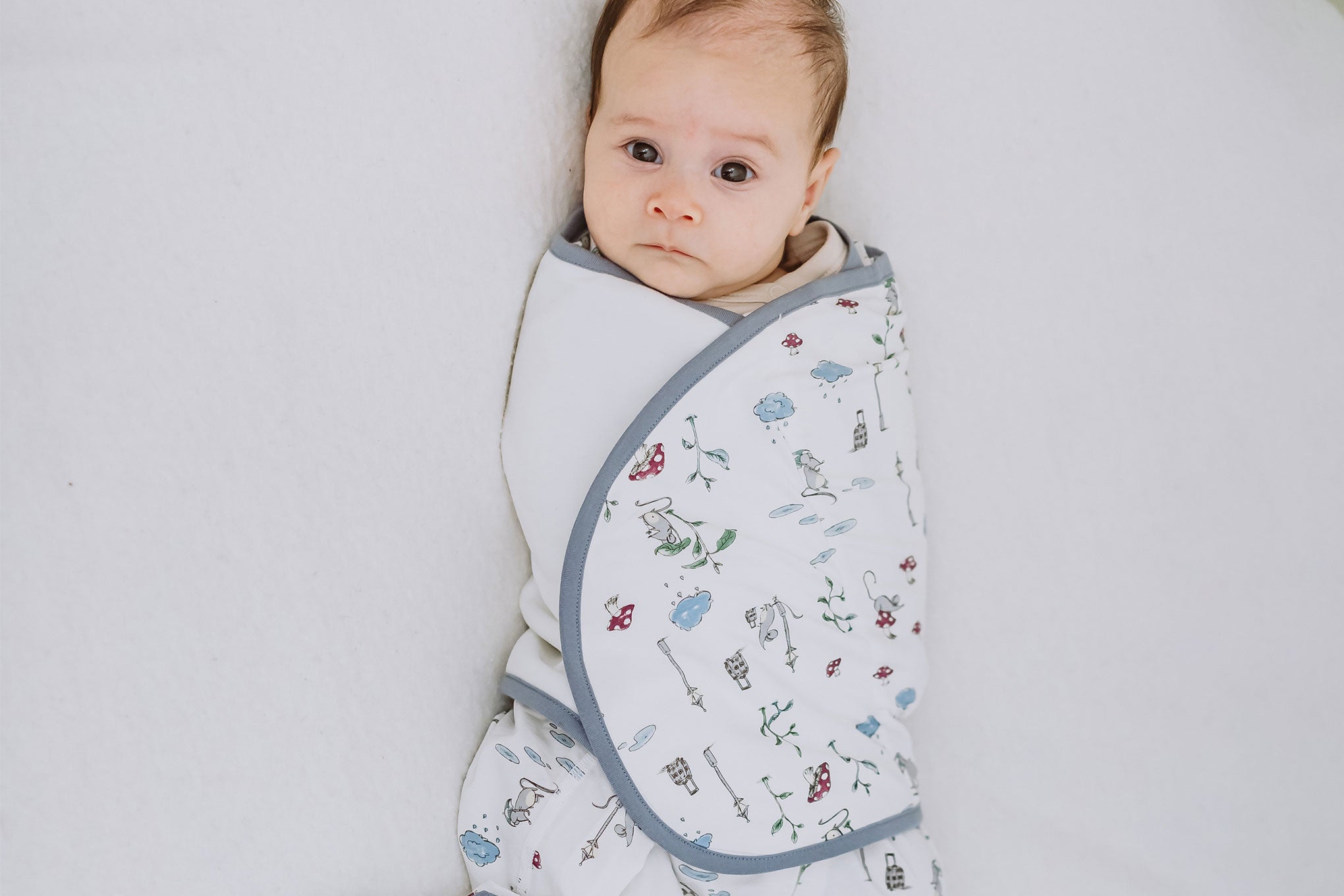 Bamboo Cotton Jersey Swaddle Sleep Bag 0.25 TOG - The Town Mouse & The Country Mouse