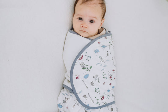 Swaddle Sleep Bag 0.25 TOG (Bamboo Cotton Jersey) - The Town Mouse & The Country Mouse
