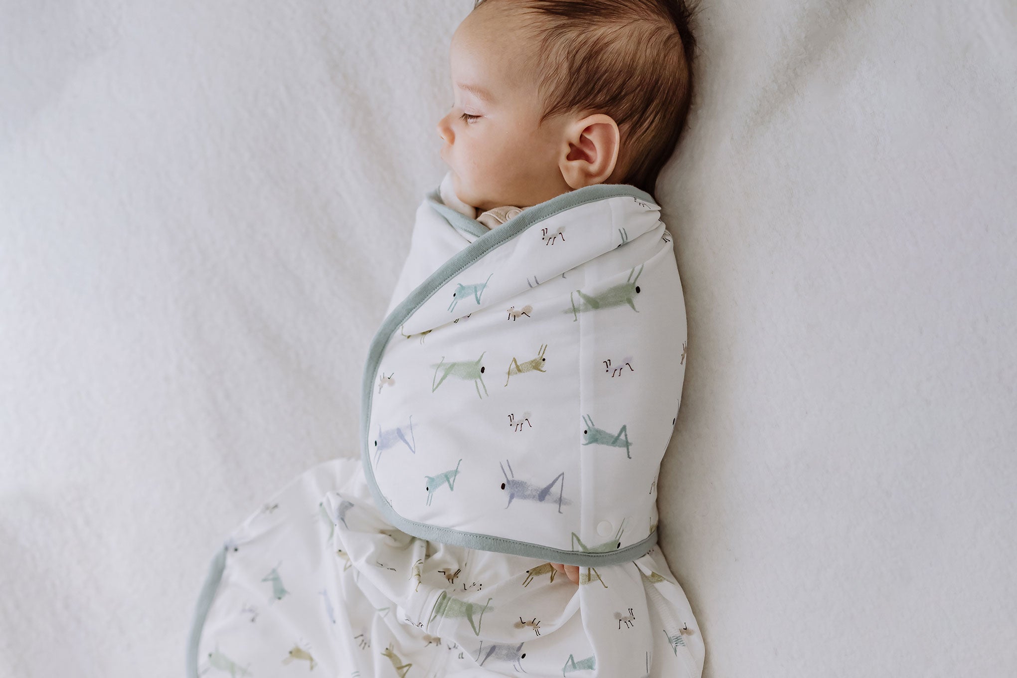 Bamboo Cotton Jersey Swaddle Sleep Bag 0.25 TOG - The Ant & The Grasshopper