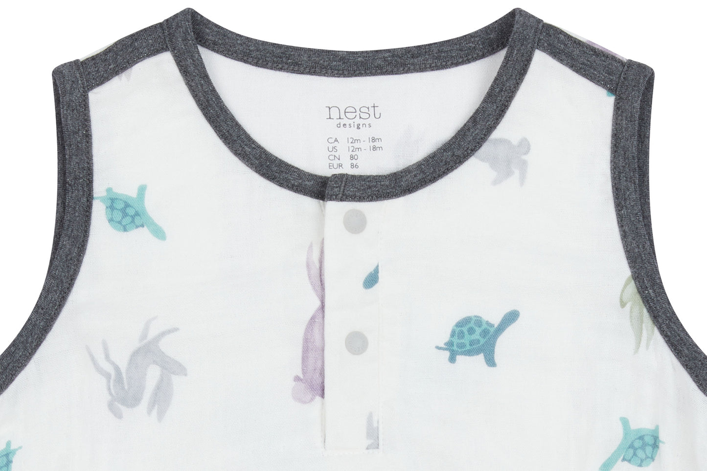 Load image into Gallery viewer, Sleeveless Henley Onesie (Bamboo Pima)  - The Tortoise &amp;amp; The Hare

