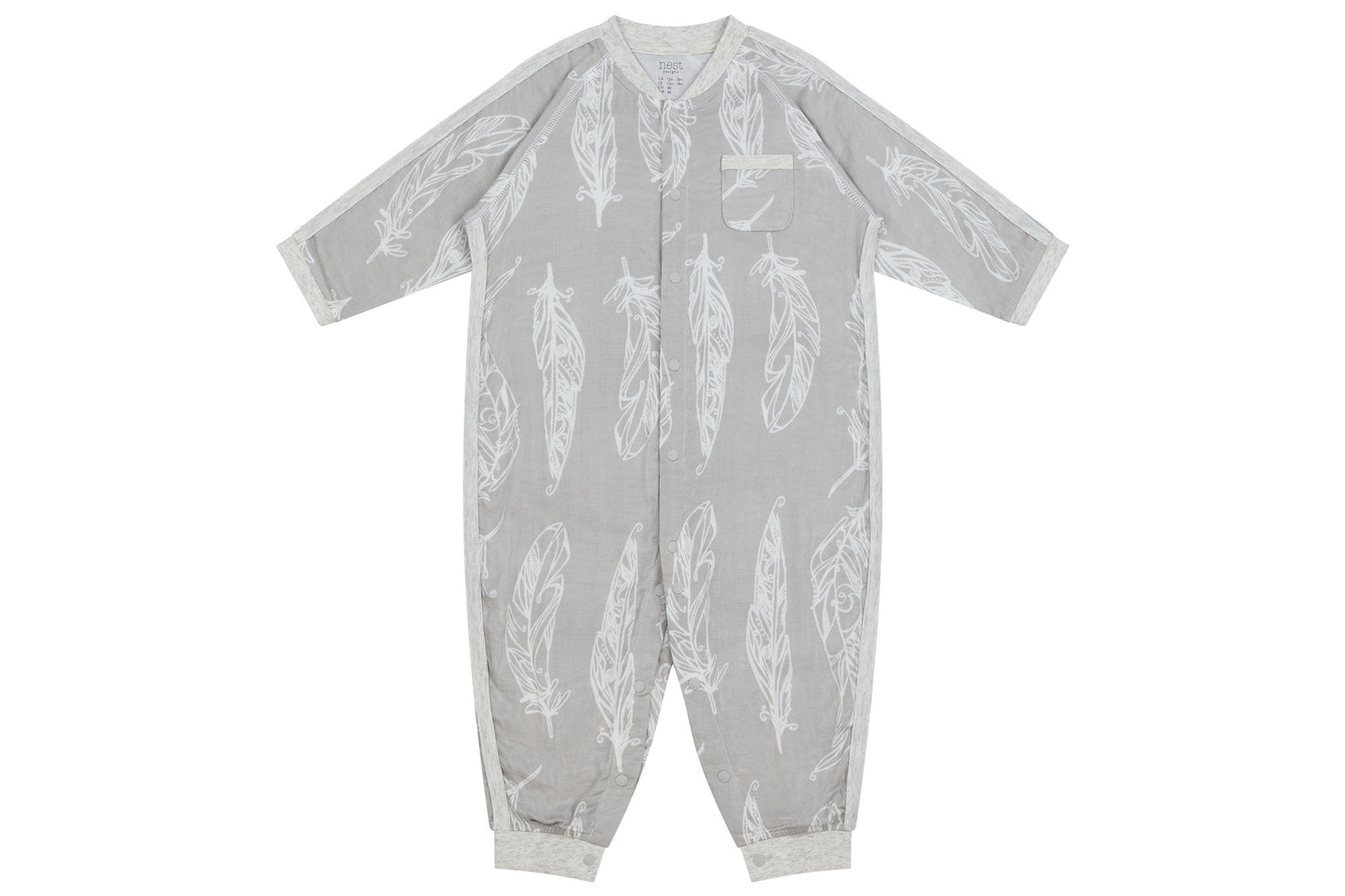 Load image into Gallery viewer, 3/4 Sleeve Romper (Bamboo Pima) - Feather Grey
