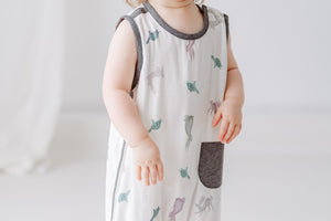 
            
                Load image into Gallery viewer, Bamboo Pima Sleeveless Romper - The Tortoise &amp;amp; The Hare
            
        