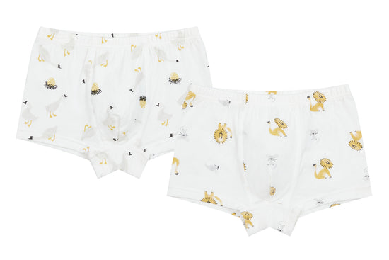 Load image into Gallery viewer, Boys Boxer Briefs Underwear (Bamboo, 2 Pack) - The Lion &amp;amp; The Goose
