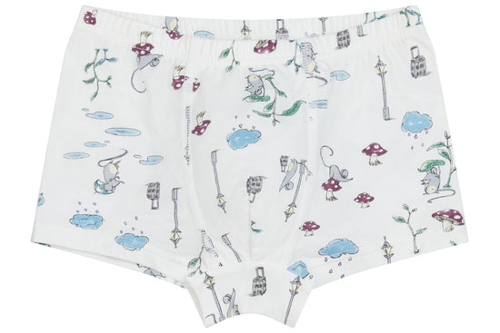 Boys Boxer Briefs Underwear (Bamboo, 2 Pack) - The Mouse & The Fox
