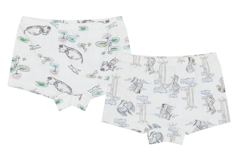 
            
                Load image into Gallery viewer, Bamboo Girls Boy Short Underwear (2 Pack) - The Crane &amp;amp; The Ox
            
        