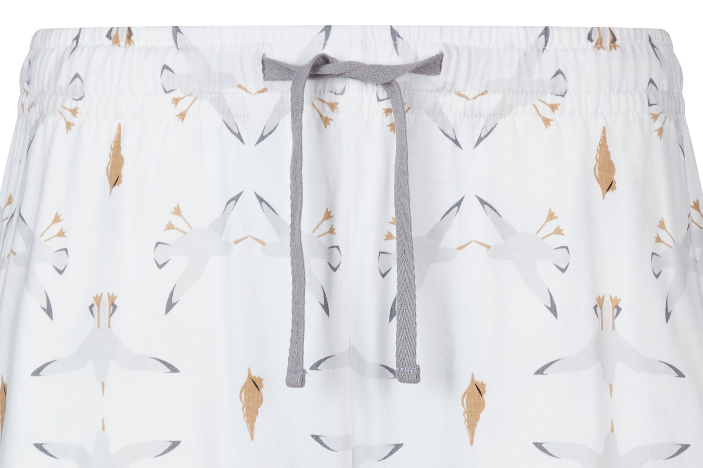 Women's Short Sleeve PJ Set (Bamboo Jersey) - Seagulls & Seashells