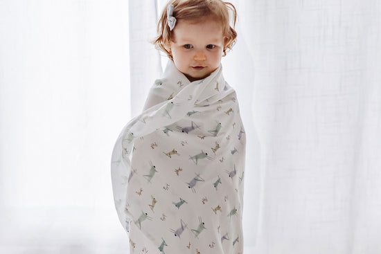 Swaddle Blankie (Bamboo, Single) - The Ant & The Grasshopper