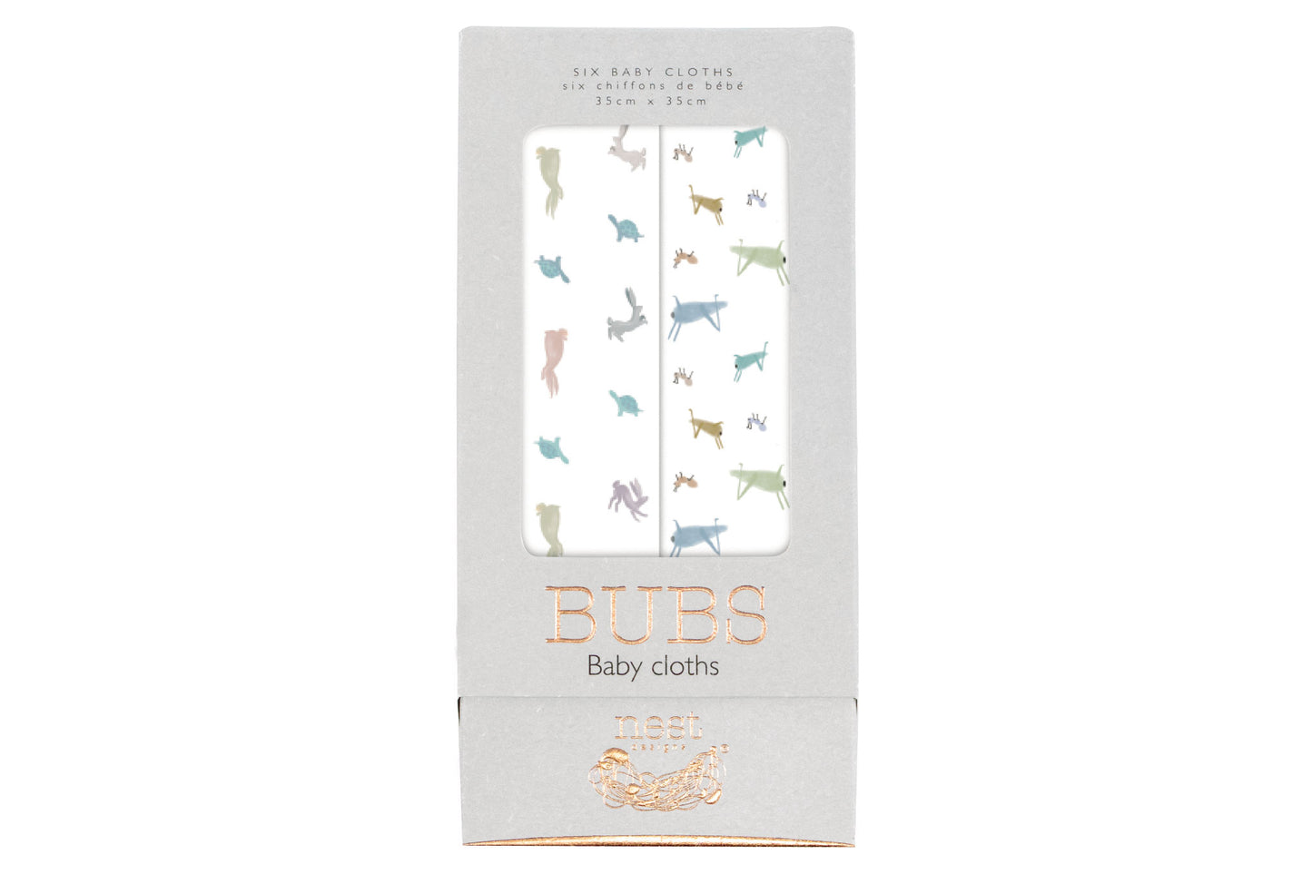 Bubs Baby Washcloth Set (Bamboo, 6 Pack) - The Hare and The Ant