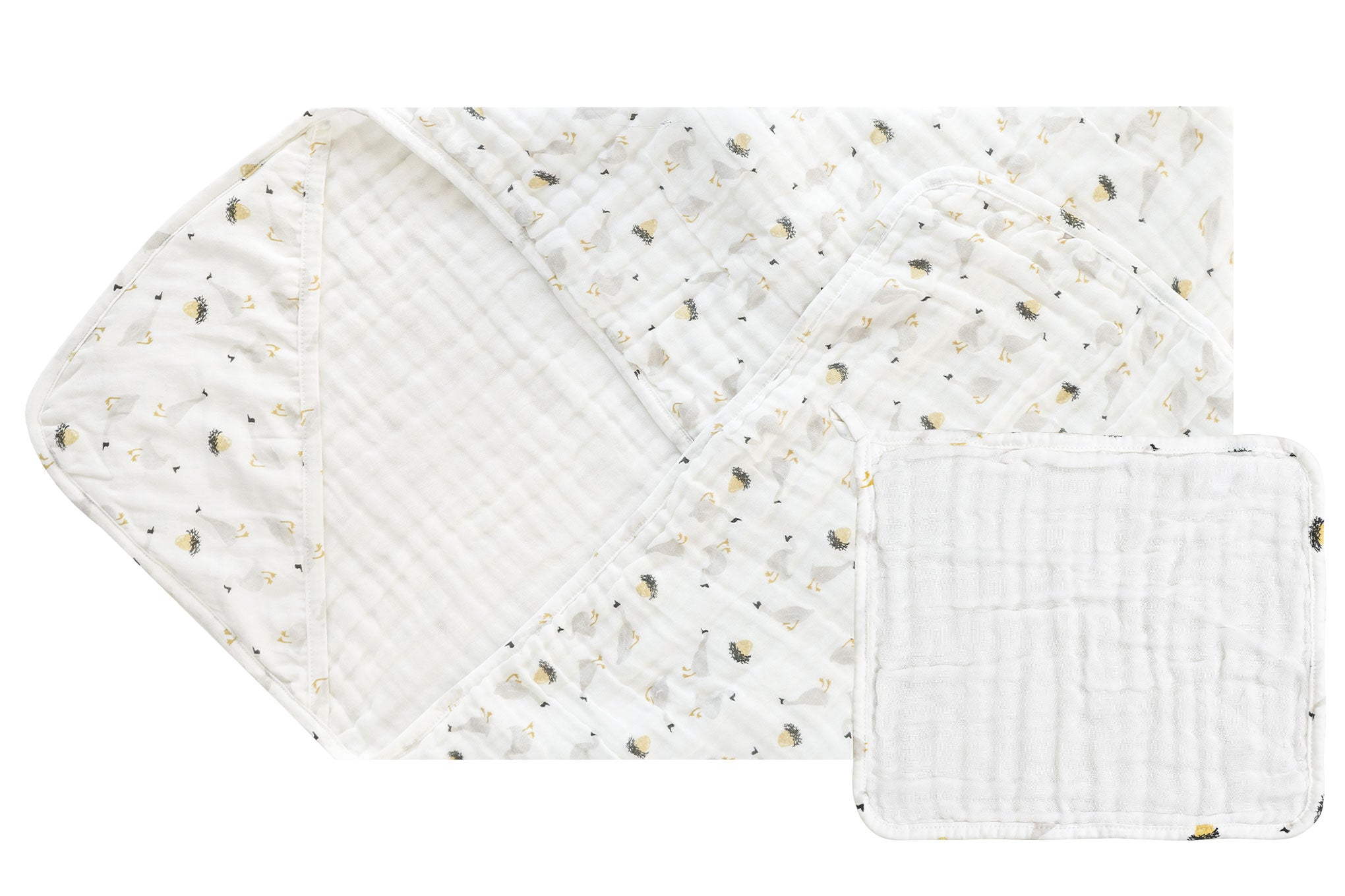 9-Layer Hooded Baby Bath Towel (Organic Cotton) - The Goose & The Golden Egg