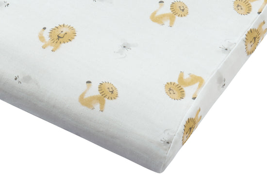 Toddler Pillow with Pillowcase (Bamboo, Medium) - The Lion and The Mouse
