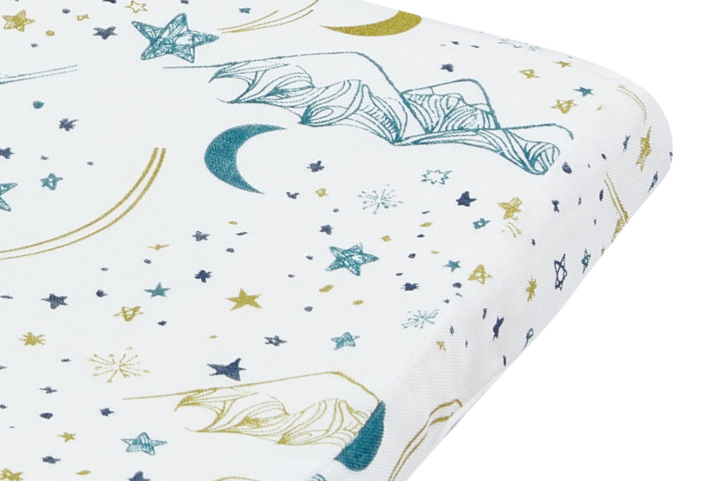 Toddler Pillow with Pillowcase (Bamboo, Medium) - Stars White