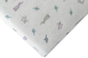 Fitted Bamboo Crib Sheet - The Tortoise & The Hare