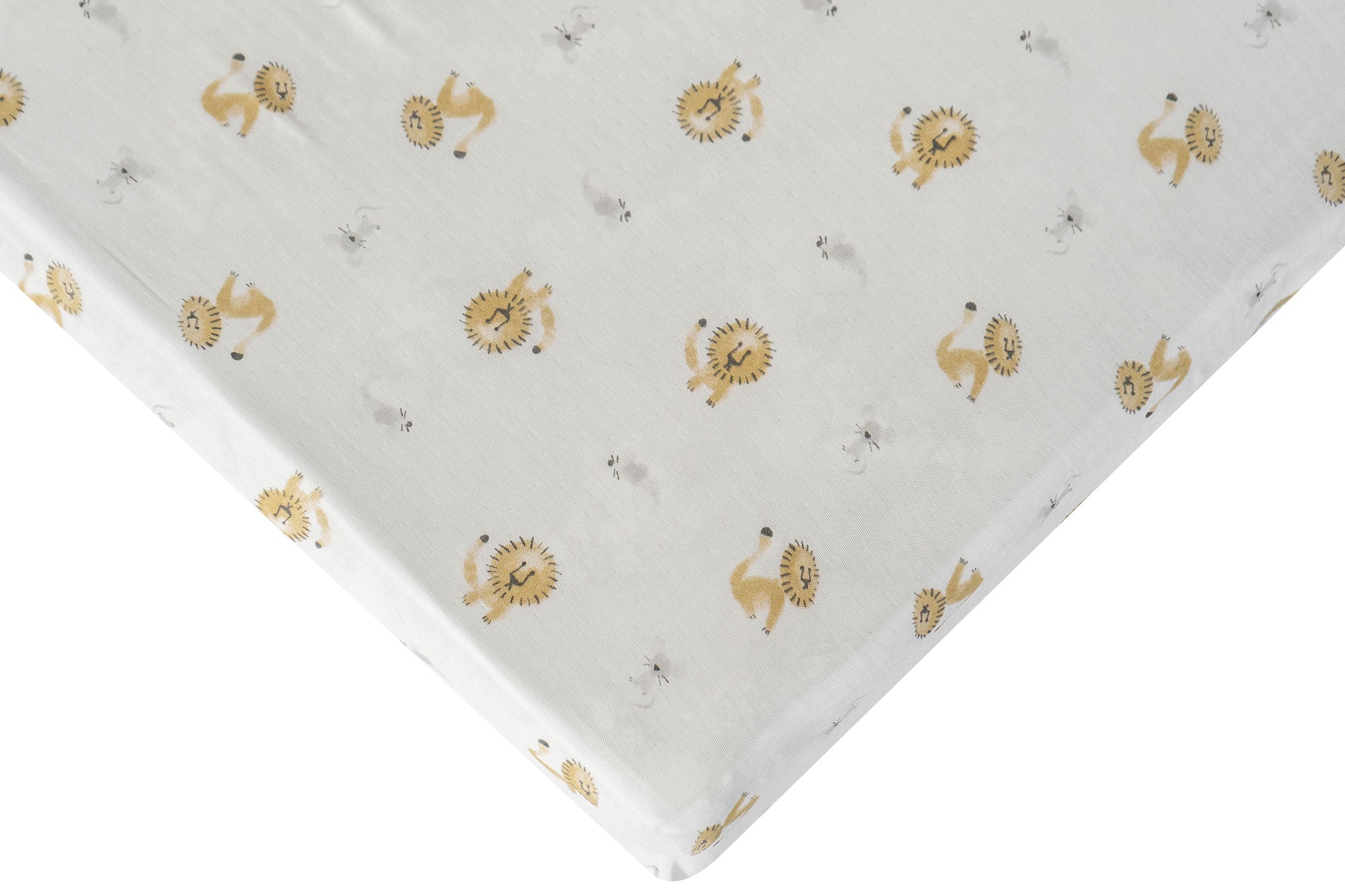 Fitted Bamboo Cotton Twin Sheet - The Lion and The Mouse
