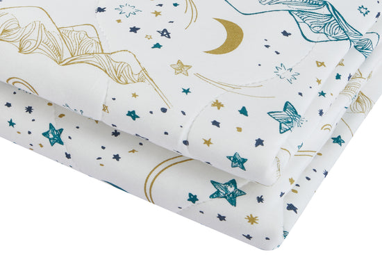 Small Cozy Blanket (Bamboo Jersey) - Stars White