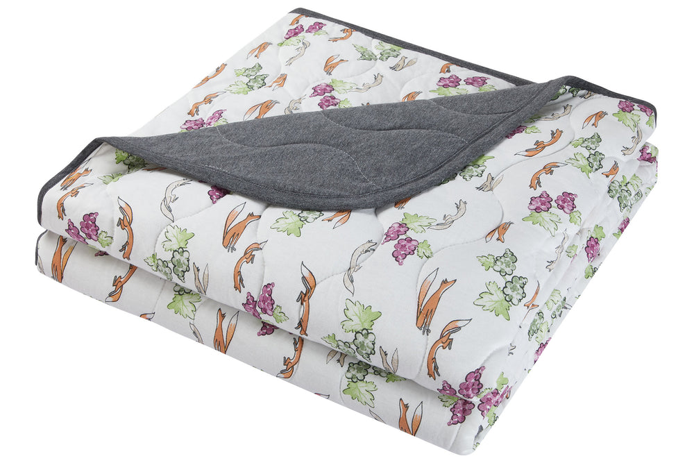 
            
                Load image into Gallery viewer, Large Quilted Bamboo Jersey Cozy Blanket 2.0 TOG - The Fox &amp;amp; The Grapes
            
        