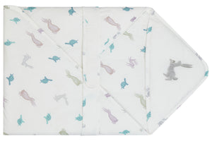 Organic Cotton Hooded Blanket - The Tortoise & The Hare