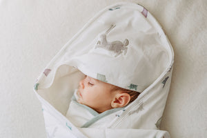 Organic Cotton Hooded Blanket - The Tortoise & The Hare