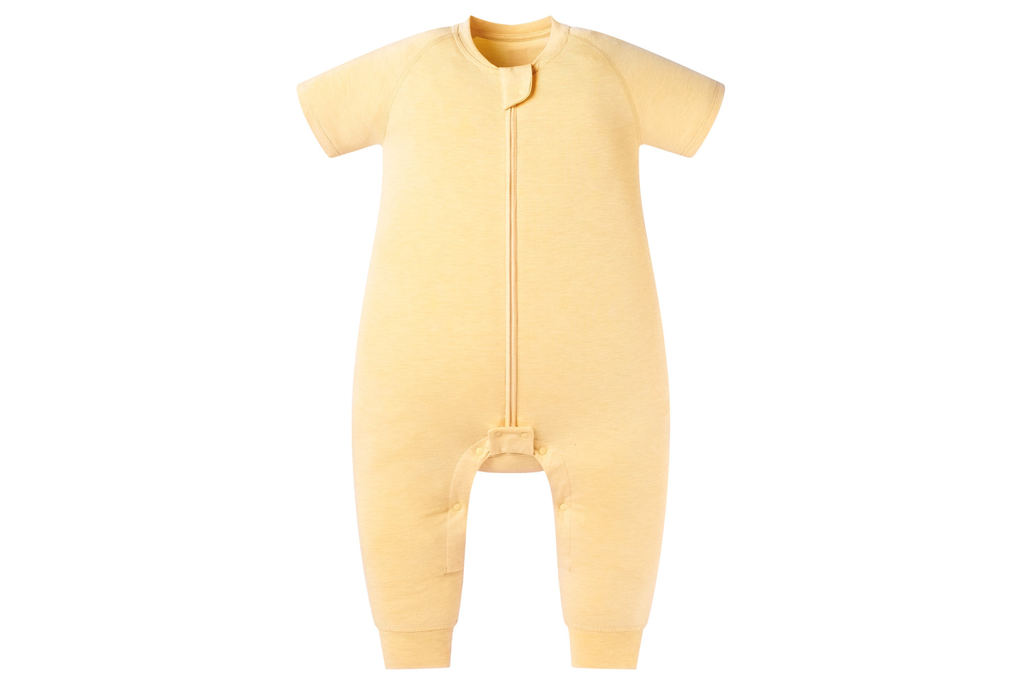Short Sleeve Footed Sleep Bag 0.5 TOG (Bamboo Jersey) - Pantone Sunset Gold