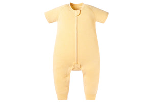 Bamboo Jersey Short Sleeve Footed Sleep Bag 0.5 TOG - Pantone Sunset Gold