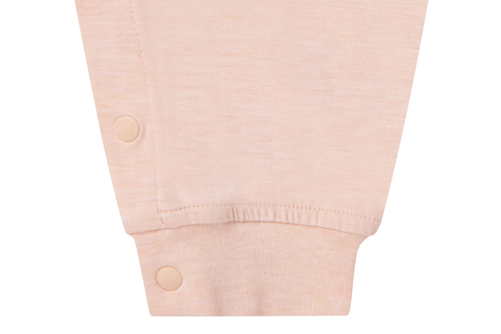 
            
                Load image into Gallery viewer, Bamboo Jersey Short Sleeve Romper - Pantone Bellini
            
        