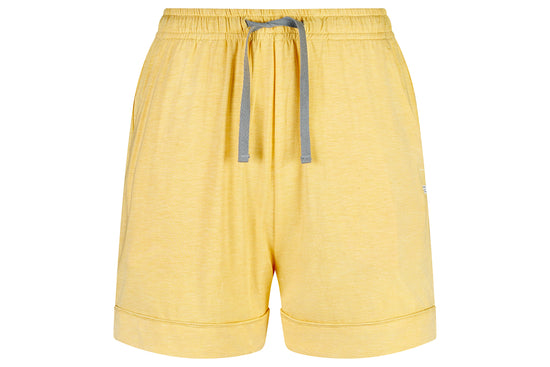 Load image into Gallery viewer, Women&amp;#39;s Shorts (Bamboo Jersey) - Pantone Sunset Gold
