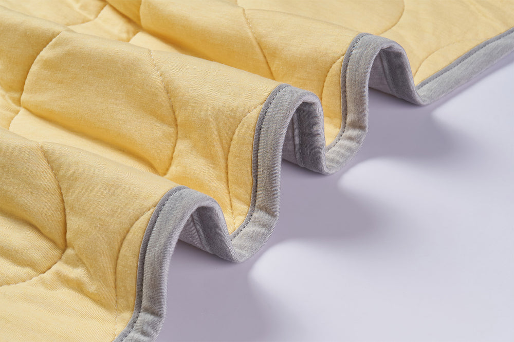 Small Bamboo Jersey Cozy Blanket 2.0 TOG - Pantone Sunset Gold