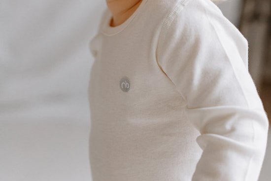 Basics Organic Cotton Ribbed Long Sleeve T-shirt (2 Pack) - White - Nest Designs