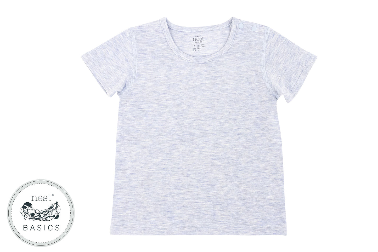 Load image into Gallery viewer, Basics Short Sleeve T-Shirt (Bamboo Cotton) - Grey Dawn
