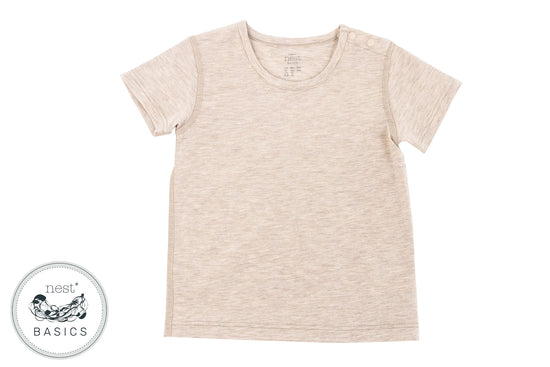 Load image into Gallery viewer, Basics Short Sleeve T-Shirt (Bamboo Cotton) - Warm Taupe

