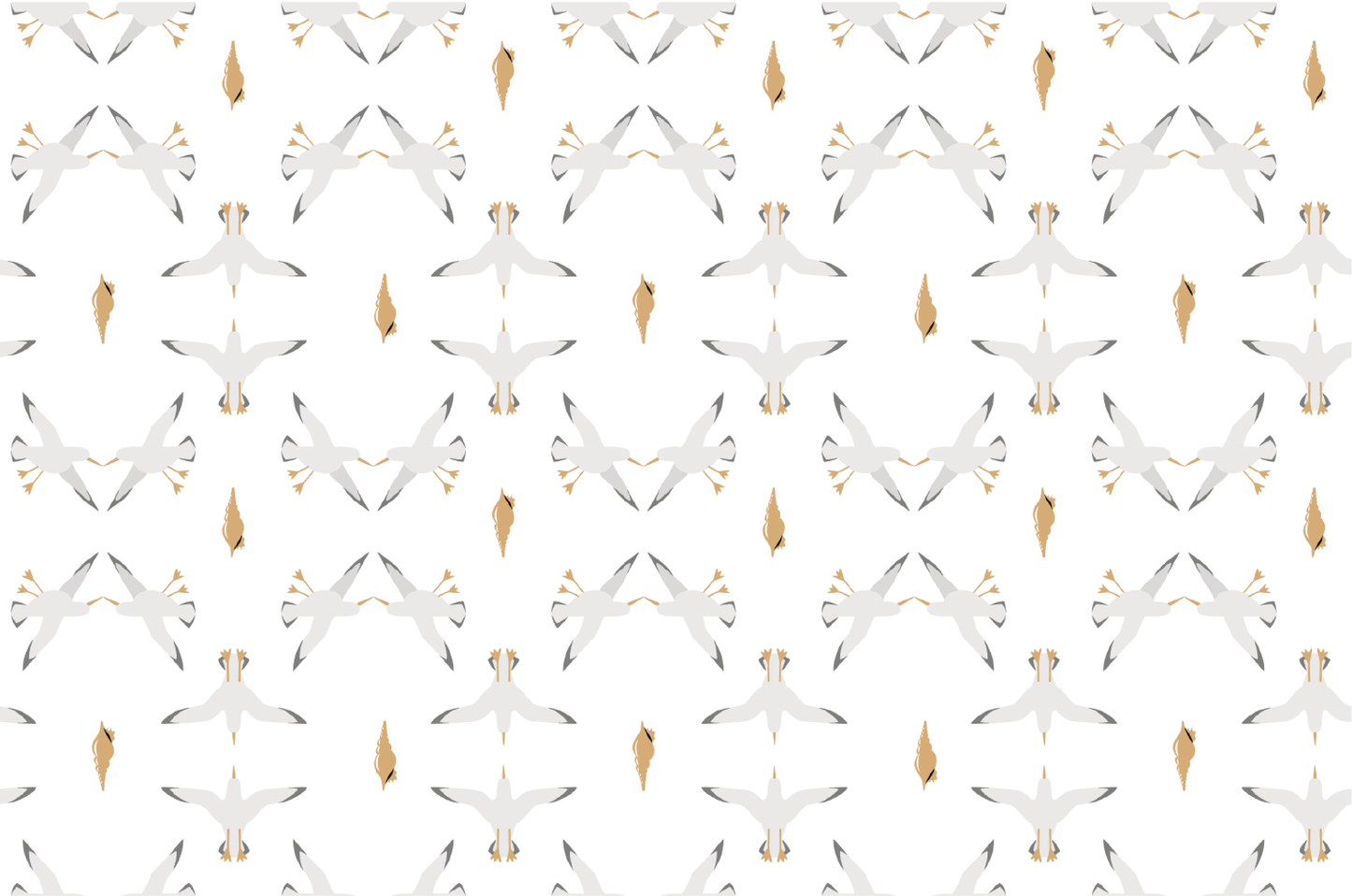 Women's Bamboo Robe - Seagulls & Seashells - Nest Designs